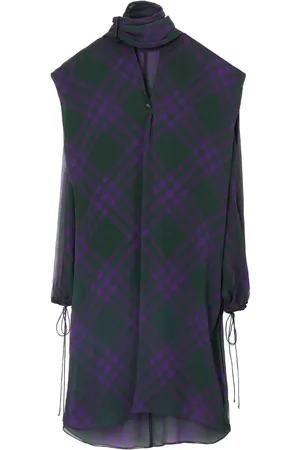Burberry Check-pattern silk blouse