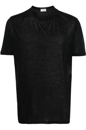 Saint Laurent Mélange-effect short-sleeves T-shirt