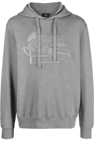 Etro Logo-stamp cotton hoodie