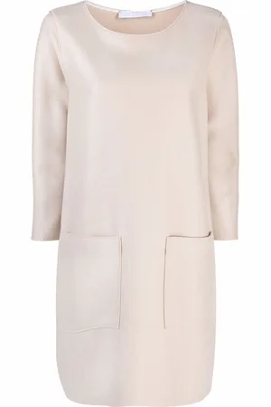 Harris Wharf London Round neck long-sleeved dress