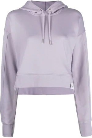 Calvin Klein Logo-patch cropped hoodie