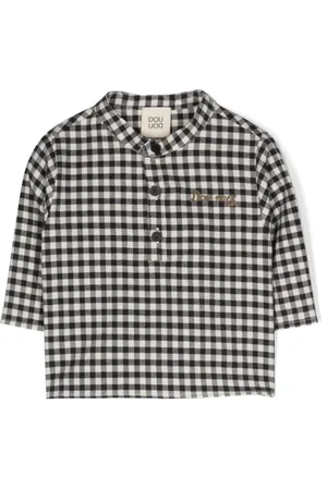 DOUUOD KIDS Check-print cotton shirt