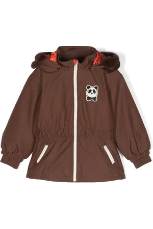 Mini Rodini Panda-patch hooded raincoat
