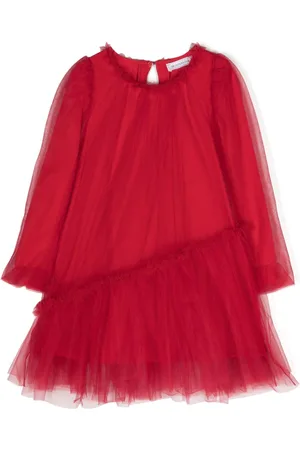 MONNALISA Long-sleeved tulle dress