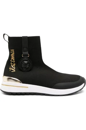 Roberto Cavalli Logo-print sock-ankle sneakers