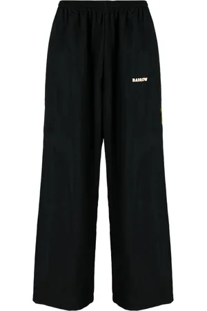 BARROW Embroidered-logo motif-zip track pants