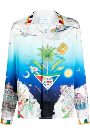 Casablanca Le Dimension illustration style-print shirt