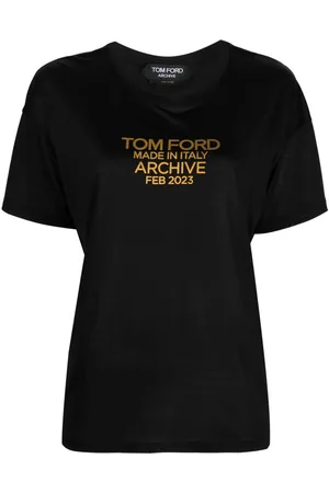 Tom Ford Logo-print silk T-shirt