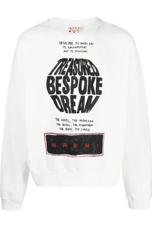 Marni Slogan-print cotton sweatshirt