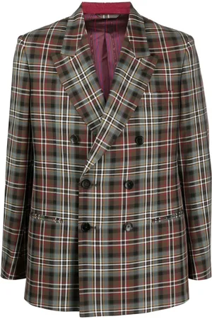 Etro Plaid-check double-breasted blazer