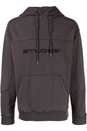 Etudes Logo-print panelled hoodie
