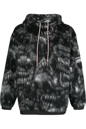 ARIES Logo-patch drawstring hoodie