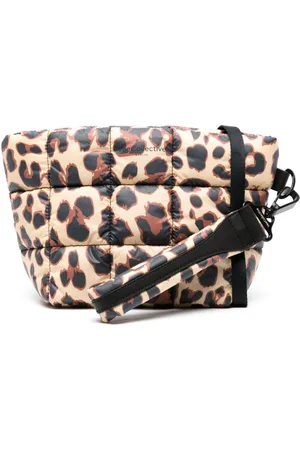 VeeCollective Leopard-print padded clutch
