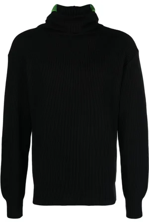 ARIES Intarsia-knit hooded jumper
