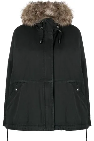 YVES SALOMON Detachable-hood padded parka