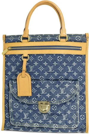LOUIS VUITTON 2005 Monogram Shopper denim tote bag