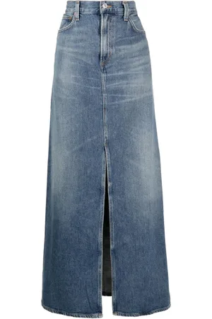 AGOLDE Leif mid-rise denim maxi skirt