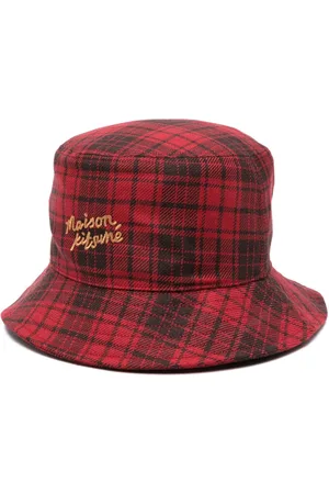 Maison Kitsuné Logo-embroidered checked bucket hat