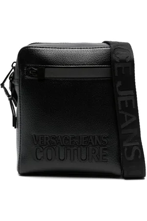 VERSACE Logo-lettering crossbody bag