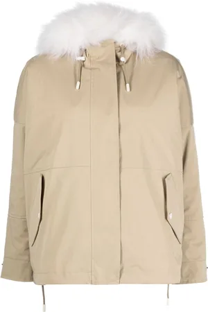 YVES SALOMON Reversible hooded cropped parka