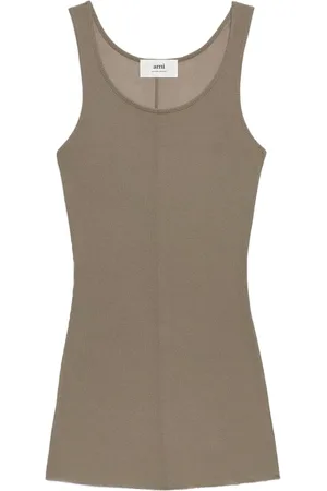 Ami Scoop-neck sleeveless tank top