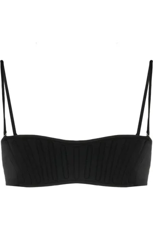MUGLER Decorative-stitching bikini top