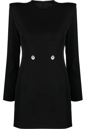 VERSACE Hourglass grain-de-poudre minidress