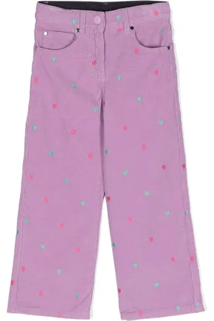 Stella McCartney Heart-embroidery corduroy trousers