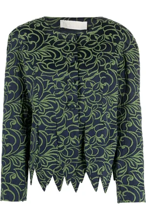 Destree Wade floral-jacquard satin jacket