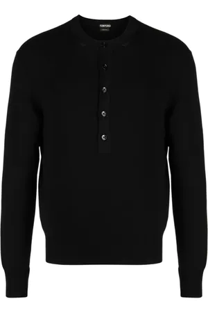 Tom Ford Fine-knit silk Henley top