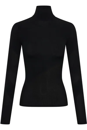 DION LEE Helix mesh-detail knitted top