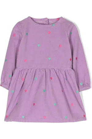 Stella McCartney Heart-embroidered corduroy dress