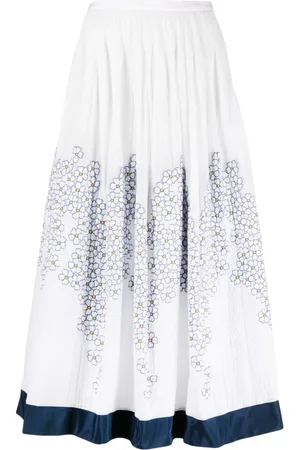 GEMY MAALOUF Floral-print A-line maxi skirt