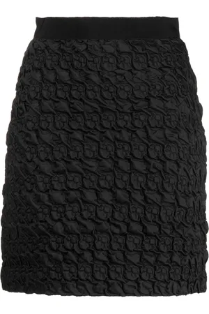 GEMY MAALOUF Embossed-finish high-waist miniskirt