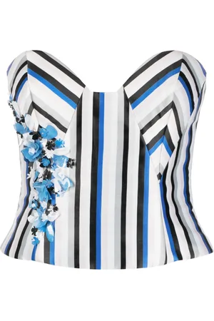 GEMY MAALOUF Off-shoulder striped top