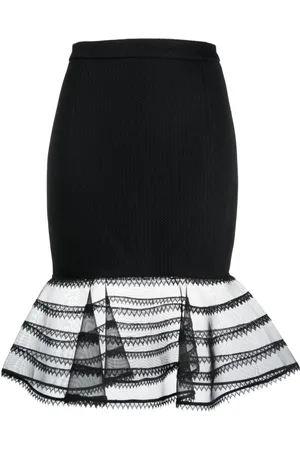 GEMY MAALOUF Sheer-hem jacquard miniskirt