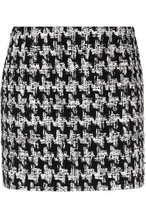 FAITH CONNEXION Houndstooth-pattern knitted miniskirt
