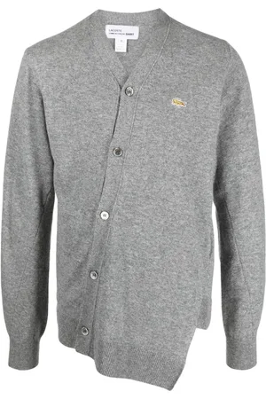Comme des Garçons X Lacoste asymmetric wool cardigan