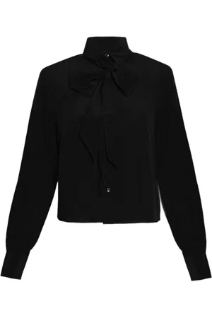 WARDROBE.NYC Scarf-detail silk blouse