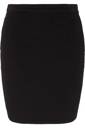 Emporio Armani Elasticated-waist textured skirt