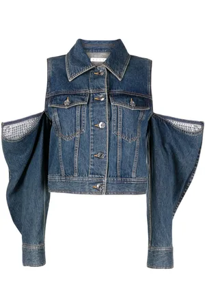 AREA Cut out-detail denim jacket