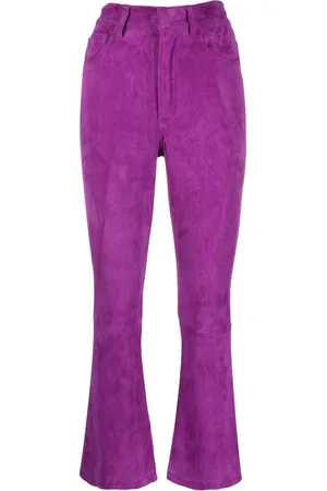 Paula Zircon suede flared trousers