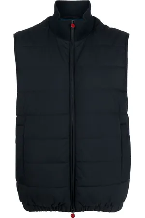 Kiton High-neck zip-up quilted gilet