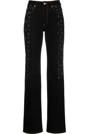 Marine Serre Regenerated straight-leg jeans