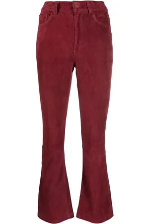 Paula Zircon suede flared trousers