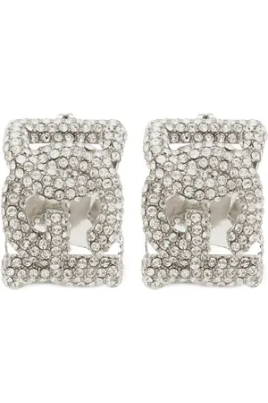 Dolce & Gabbana Logo crystal-embellished earrings