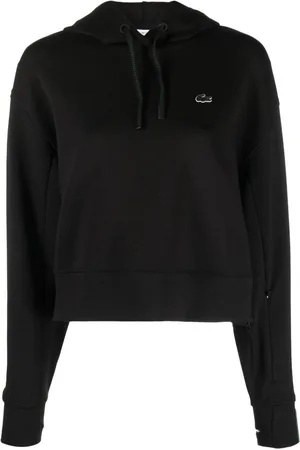 Lacoste Embroidered-logo thumb-slot hoodie