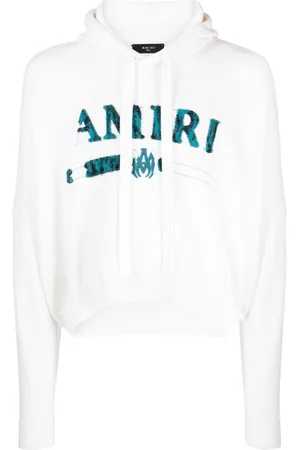 AMIRI Logo-embroidered hooded jumper
