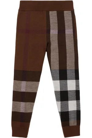 Burberry Check-pattern wool trousers