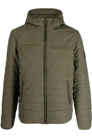 Tommy Hilfiger Logo-embroidered padded hooded jacket